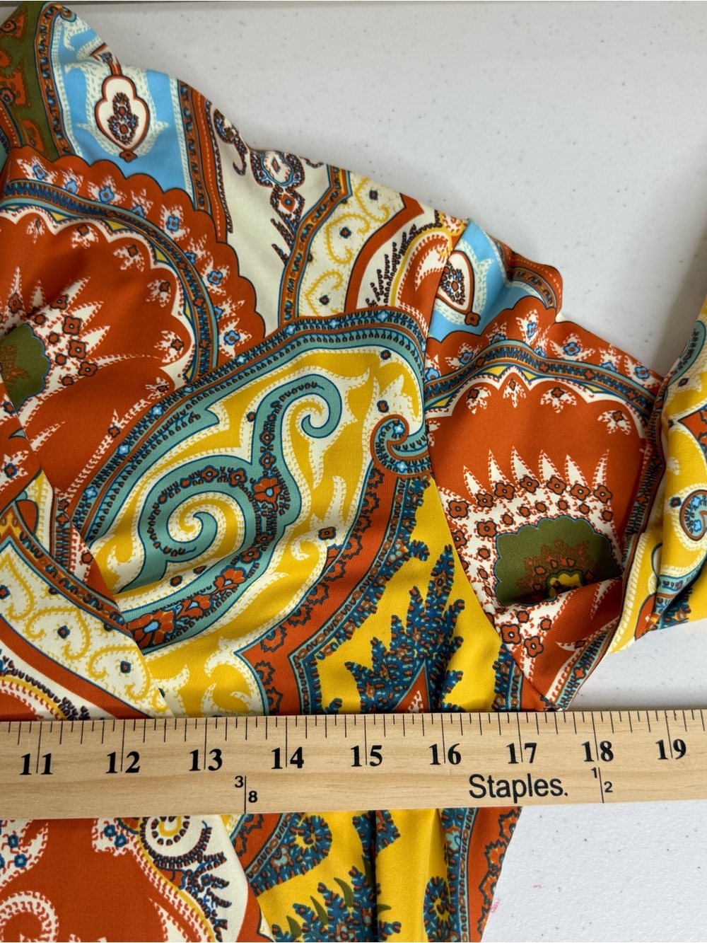 J.McLaughlin Catalina Cloth Lawrence Dress Paisley Print 3/4 Sleeves Midi Size M - Picture 11 of 13